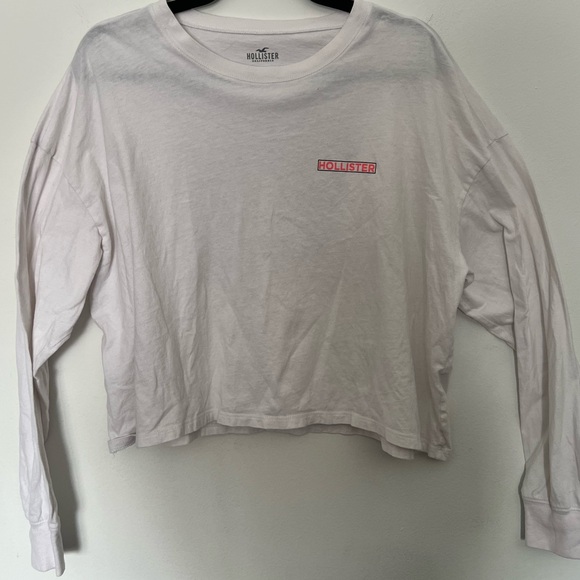 Hollister Tops - Hollister White Graphic Long Sleeve Tee